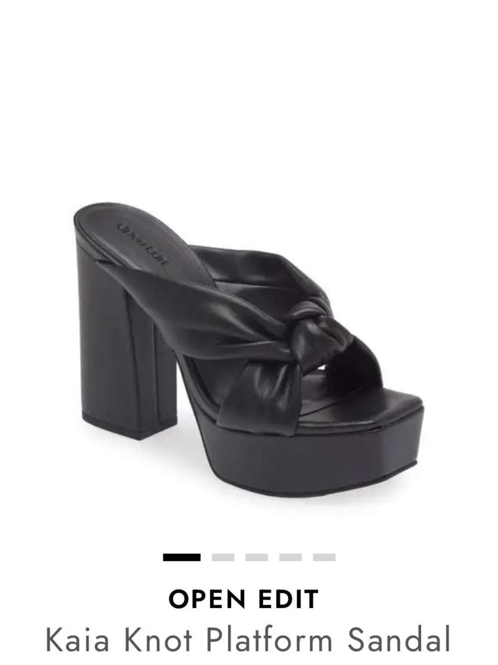 5/$30 OPEN EDIT KAIA Black Knot Slide Sandal for Women NWOT 8.5